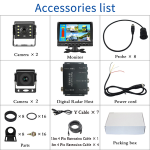 <span class=keywords><strong>8</strong></span> 센서 트럭 주차 시스템 <span class=keywords><strong>4</strong></span> 채널 디지털 모니터 자동 백업 카메라 상업용 차량 - Product Image 6