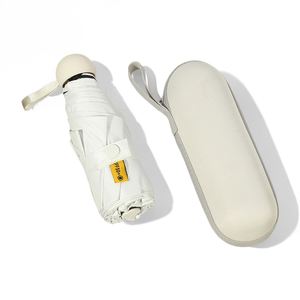 Promotion Mini Small and Convenient Ultralight Uv Protection <b>Pocket</b> Five-Folding Simple New Style Capsule Umbrella With Logo - Product Image 5