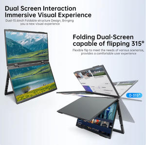 <span class=keywords><strong>Monitor</strong></span> Portátil Táctil Dual OEM de 15.6 Pulgadas para PC, Pantalla Táctil Extendida, Pantalla Doble, Extensor de Pantalla para <span class=keywords><strong>Laptop</strong></span> - Product Image 3