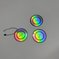 Étiquettes suspendues holographiques personnalisées avec logo, étiquettes en papier laser imperméables pour vêtements, étiquettes de marque pour vêtements, étiquettes circulaires