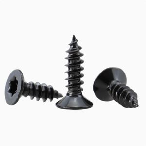 Vis autotaraudeuse à tête fraisée plate T10 torx en acier inoxydable noir à revêtement électronique LeGood M3X6mm - Product Image 3