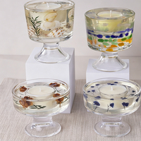 Maßgefertigte Luxus-Heimdekoration Klare Transparente Gel-Wachskerzen im Glasbecher Aromatherapie Soja-Duftkerze