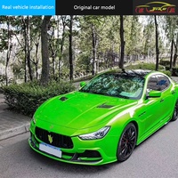 Couverture transparente en fibre de carbone pour capot avant de voiture, compatible avec Maserati President Ghibli 2014-2022, capot Maserati