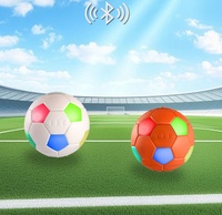 Speaker Mini Portabel Outdoor Hadiah Speaker Sepak Bola Dunia dengan Lampu Warna-warni dan Slot Kartu TF