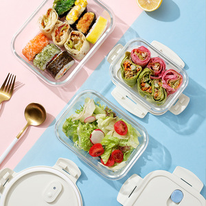 Wholesale Sealed Fresh Large Food Storage <strong>Container</strong> ODM Custom <strong>Clear</strong> Glass Storage Box Kitchen Food Storage Jar With Lid - Product Image 3