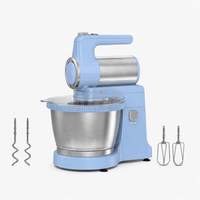 Batteur sur socle électrique classique, 5 vitesses, 300W, en acier inoxydable, mélangeur planétaire de cuisine avec bol mélangeur et accessoires