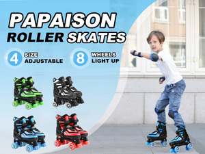 รองเท้าสเก็ตแบบอินไลน์ปรับขนาดได้ ทำจากอลูมิเนียมอัลลอย สำหรับเด็กผู้ชาย ลูกปืน ABEC-7 ล้อ PU 82A คุณภาพสูง รองรับแรงกระแทกได้ดี รองเท้าสเก็ตแบบสี่ล้อ - Product Image 3