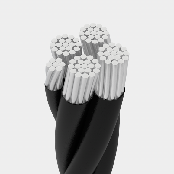 IEC 60502 Standard ABC Bundle Wire Electric Cable for Construction Street Lighting 3+1+1 Core XLPE Insulation Overhead Aerial