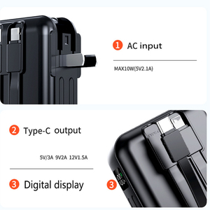 OEM 20000mAh piccolo potente Power Bank con 22.5W cavo di ricarica rapida funzione di ricarica rapida per iPhone15 10W/20W potenza di uscita - Product Image 4