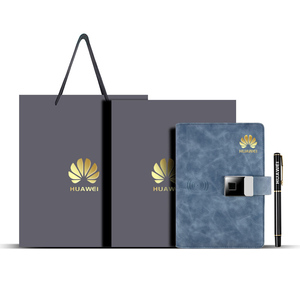 Custom Logo Business Notebook Smart Fingerprint <strong>Lock</strong> Wireless 8000mAh Power Bank <strong>Diary</strong> Notebook with 16gb USB Flash Drive Stick - Product Image 1