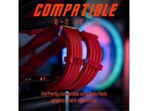 Kabel ekstensi catu daya 24Pin Motherboard Dual Pcie 8(6 + 2)Pin GPU 8(4 + 4) Kabel CPU Pin dengan sisir mendukung semua antarmuka ATX12V - Product Image 6