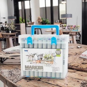 プレミアムデュアルカラフルな<span class=keywords><strong>Sharpie</strong></span>アートマーカーコピスケッチハイライターペンセット子供用アルコールベースの永久紙ガラス6mmファイン - Product Image 5