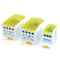 Bloque de terminales para carril DIN UKK 80A/125A/160A/250A/400A, caja de distribución, una entrada y varias salidas, caja de conexiones unipolar, conector de cable
