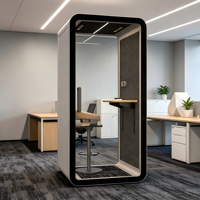 Cabine Acoustique Modulaire Portable Moderne pour Enregistrement Vocal et Bureau, Idéale pour Hôtels et Bureaux
