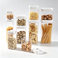 Boîte de rangement transparente en plastique à fermeture facile pour aliments, café en poudre, lait en poudre, thé et fleurs – Idéale pour la maison et la cuisine