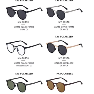 Polarized Phantos Sunglasses for Urban Business Travel Social with <strong>TAC</strong> Lens Textured Metal Bridge Lightweight Classy Eyewear - Product Image 3