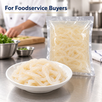 Spaghetti de Konjac HALAL Épais 270g Sacs Transparents 30 Sacs par Carton Durée de Conservation 18 Mois À Rincer 4x Eau Chaude