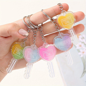 พวงกุญแจเรซินแบบไล่ระดับสีพวงกุญแจรูปการ์ตูนพวงกุญแจอะคริลิครูปตัวการ์ตูนสีสันสดใส - Product Image 1