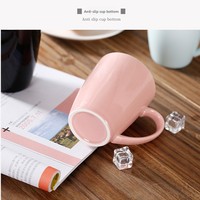 Mug en porcelaine minimaliste nordique, résistant aux hautes températures, compatible micro-ondes et lave-vaisselle, couleur unie, pour couple, bureau et maison