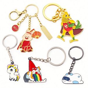 Porte-clés personnalisé en émail souple avec logo de voiture en alliage, chaînes métalliques, lettres, nom, souvenir, cadeau, anneaux - Product Image 5