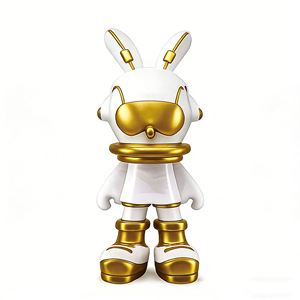 Statue de <span class=keywords><strong>lapin</strong></span> astronaute en résine sur mesure, grande taille, pour décorations, meuble TV, côté canapé, chambre à coucher, artisanat en résine, décoration - Product Image 1