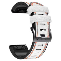 Tali jam tangan kulit olahraga pengganti grosir klasik untuk Garmin Epix Pro 2 Fenix 8X 7X Pro 6X Pro 5X Plus bernapas 22mm