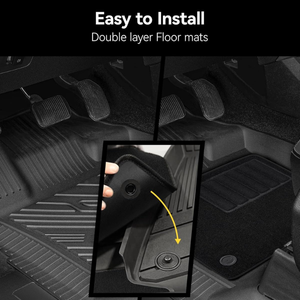 Tapis <span class=keywords><strong>de</strong></span> sol <span class=keywords><strong>de</strong></span> <span class=keywords><strong>voiture</strong></span> 3 pièces en TPE, écologiques, modernes, <span class=keywords><strong>de</strong></span> luxe, inodores, épaisseur 18 mm, avec coussinet anti-fatigue pour le talon, pour les longs trajets - Product Image 3