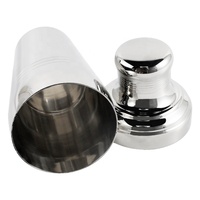 Ensemble de shakers à cocktails de luxe en acier inoxydable poli miroir - Outil de bar professionnel réutilisable et écologique de la marque Magic 250/500ml