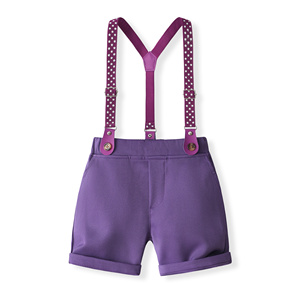 Catpapa En gros Ensemble 3 pièces pour garçons : <span class=keywords><strong>Chemise</strong></span> unie, Nœud papillon, Short à bretelles à imprimé étoiles – Tenue de cérémonie - Product Image 5