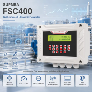 เครื่องวัดอัตราการไหลแบบอัลตราโซนิก Supmea FSC400 แบบหนีบ ไม่ต้องเจาะ สำหรับวัดการไหลของน้ำ เครื่องวัดการไหลสำหรับอุตสาหกรรม - Product Image 4