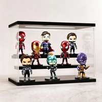 Vitrine d'exposition en acrylique LED personnalisée CYC, transparente comme du cristal, anti-UV, empilable, pour rangement et décoration, au design moderne