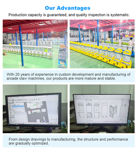 超级迷你抓娃娃机投币式街机礼品机带公仔夹金属和塑料 1 年保修 - Product Image 5