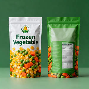 Bolsa de Plástico Transparente para Alimentos, con Acabado Mate Laminado e Impresión Personalizada, para Vegetales Congelados - Product Image 5