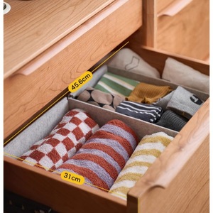 Cherry Wood <b>Chest</b> Of Drawers 5 Drawer Bedroom <b>Storage</b> Cabinet Versatile Design - Product Image 3