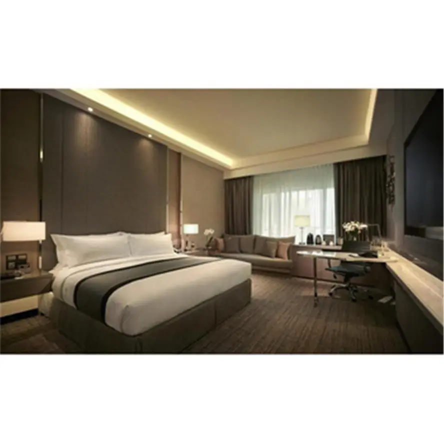 Indonesia Modern King Hotel Bedroom Furniture Sederhana Double Tempat Tidur