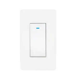 Wi-Fi Sakelar Pintar 3 Cara 220V US Wifi Sakelar Lampu Dinding Penggunaan Aplikasi Tuya Bekerja dengan Alexa Google Kontrol Suara Rumah Pabrik OEM ODM