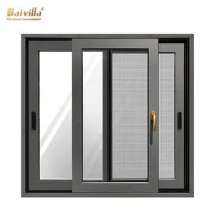 Design moderno della griglia della finestra della cucina di vetro del giunto di testa dell'angolo di alluminio della fabbrica cinese nelle finestre scorrevoli
