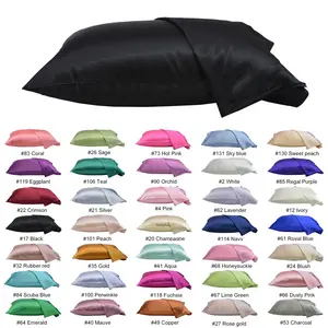 Sarung bantal amplop Satin sutra ukuran Queen, 35 warna siap dikirim