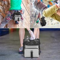 Grand sac à craie pour l'escalade et le bloc avec doublure en feuille d'aluminium, fermeture magnétique