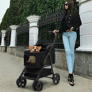 Çin'de evcil hayvan arabası ° Rotata ile yüksek kalite siyah avrupa köpek arabası 4 tekerlek 360 - Product Image 6