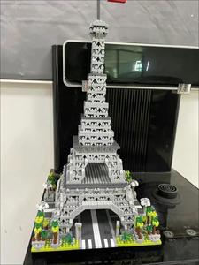 Set mainan blok bangunan edukasi, mainan konstruksi ornamen Menara Eiffel Prancis Paris - Product Image 6
