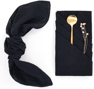 Serbet Retro Sekali Pakai Tebal, Dekorasi Meja Kain Kasa Katun Buatan Tangan Rustic yang Dapat Disesuaikan, Alas Makan untuk Pesta Pernikahan - Product Image 1