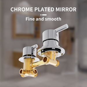 Robinet mélangeur thermostatique en laiton Proway avec inverseur, ensemble <span class=keywords><strong>de</strong></span> <span class=keywords><strong>douche</strong></span> et robinets muraux en laiton - Product Image 4