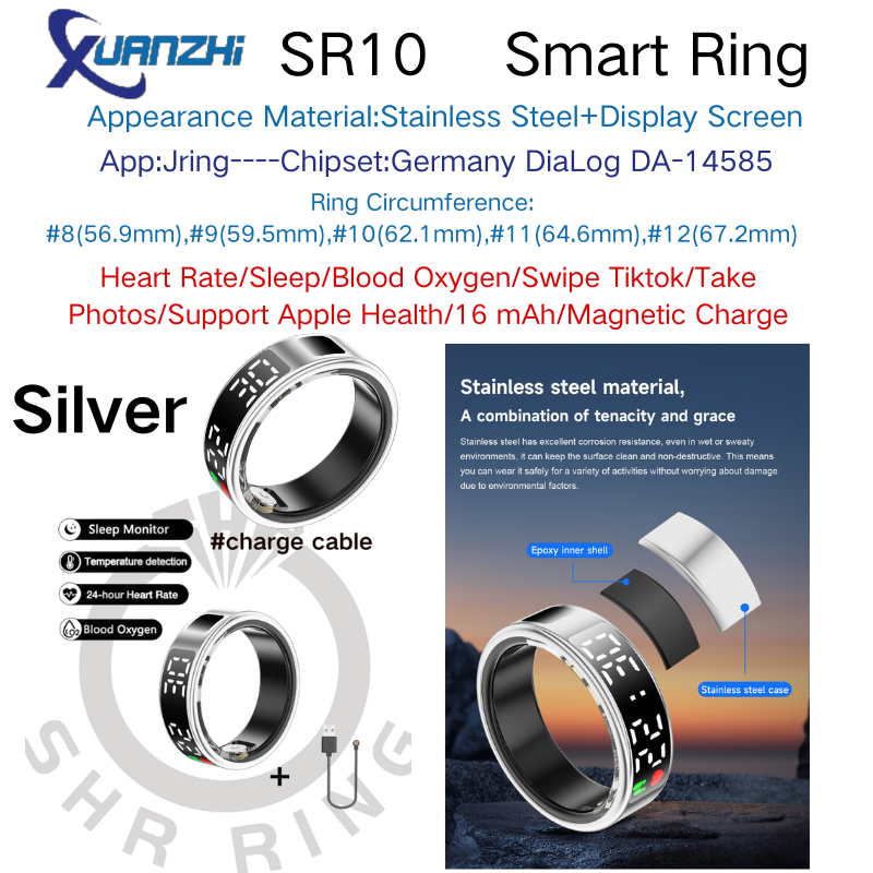 Silver Xuanzhi-SR10-health-sleep-itness-smart-screen-display