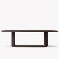 Table à manger ovale extensible et personnalisable en bois massif, style campagnard américain, pour salle à manger et mobilier de conférence domestique
