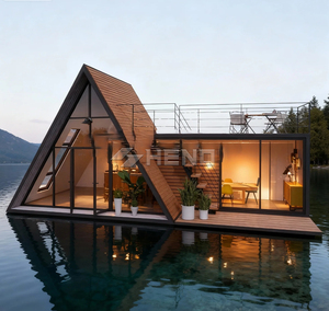 Villa moderne de luxe en A-frame, à faible hauteur, isolée thermiquement, modulaire, préfabriquée, maison triangulaire <span class=keywords><strong>pour</strong></span> appartement ou <span class=keywords><strong>chalet</strong></span> préfabriqué - Product Image 2