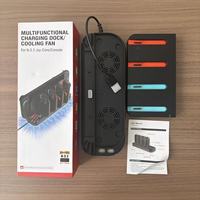 Ventilateur de refroidissement de base pour console YZC-529 pour Switch 2, station de charge multifonctionnelle avec support de carte RGB