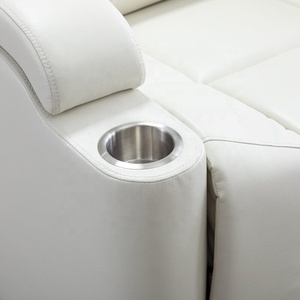Poltrona Reclinabile Elettrica in Vera Pelle JKY per <span class=keywords><strong>Home</strong></span> Theater e Cinema con Tavolino e Portabicchieri - Product Image 4