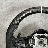 Volant de voiture en fibre de carbone avec chauffage et vibration White Stitch pour BMW 535i F10 328i E90 E93 F87 E36 M5 F90 M240i F30