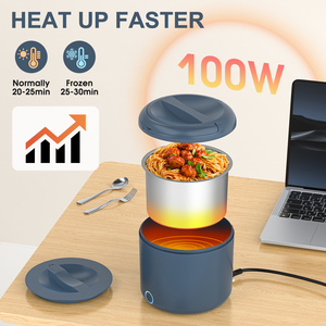 Boîte à lunch électrique Herrfilk 100W 41oz, étanche, chauffage rapide, mini boîte à lunch électrique portable pour voiture et bureau - Product Image 2